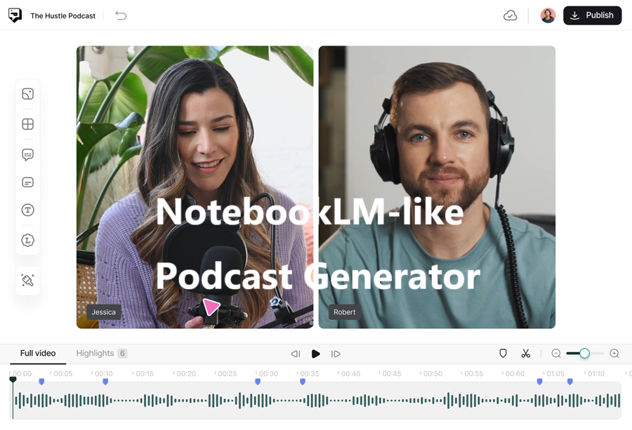 仿NotebookLM播客生成器