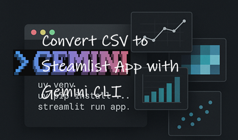 Gemini CLI：CSV 转Streamlit 应用