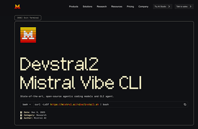 Vibe CLI: Mistral 的 AI 编程代理