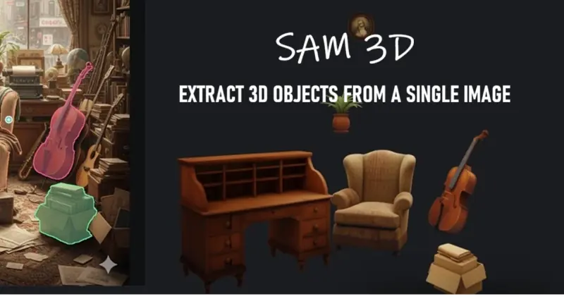 SAM 3D：从单张图像抽取3D模型 - 汇智网