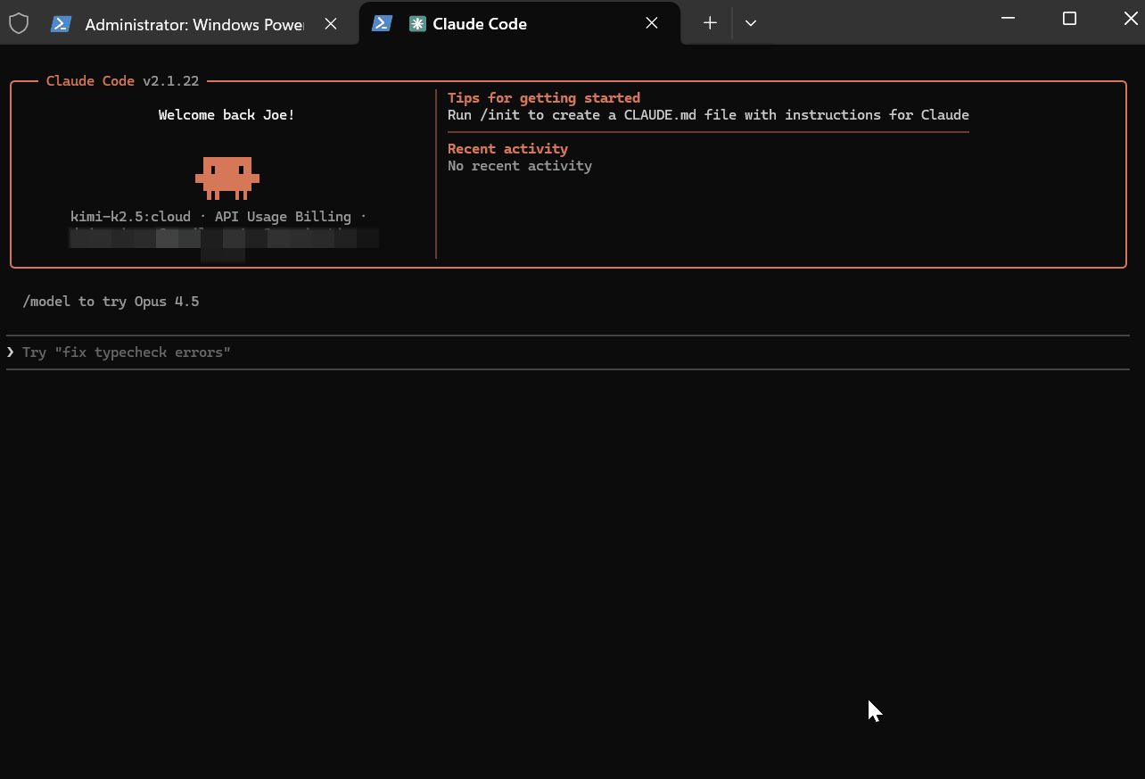 Kimi k2.5 + Claude Code