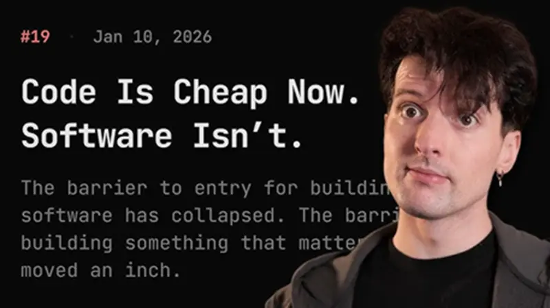 Code Is Cheap 代码现在便宜了,软件仍然昂贵 - 汇智网