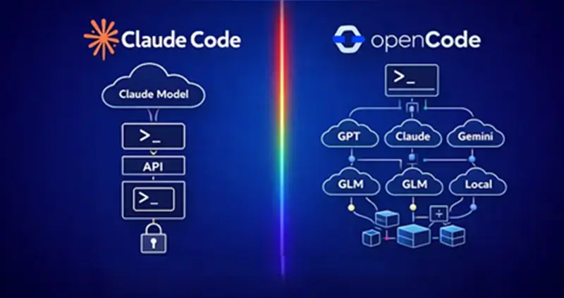 OpenCode vs Claude Code - 汇智网