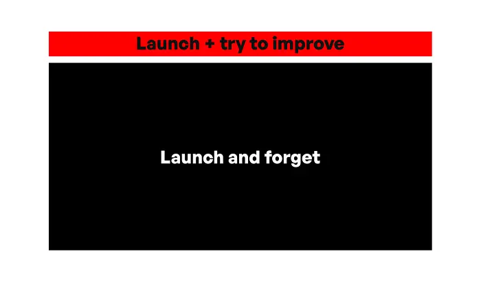 Launch and forget is the main strategy