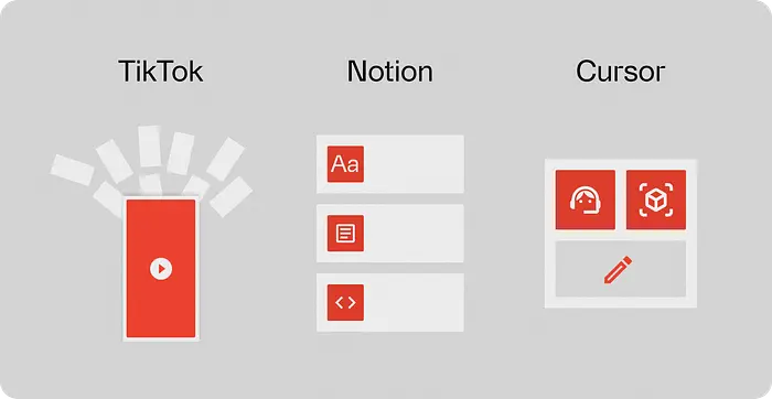 TikTok、Notion、Cursor