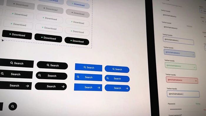 Components in a design system