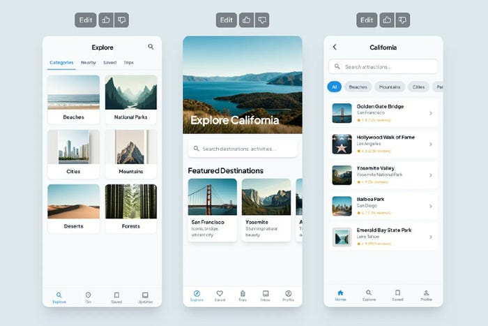 Google Stitch UI design from 2025