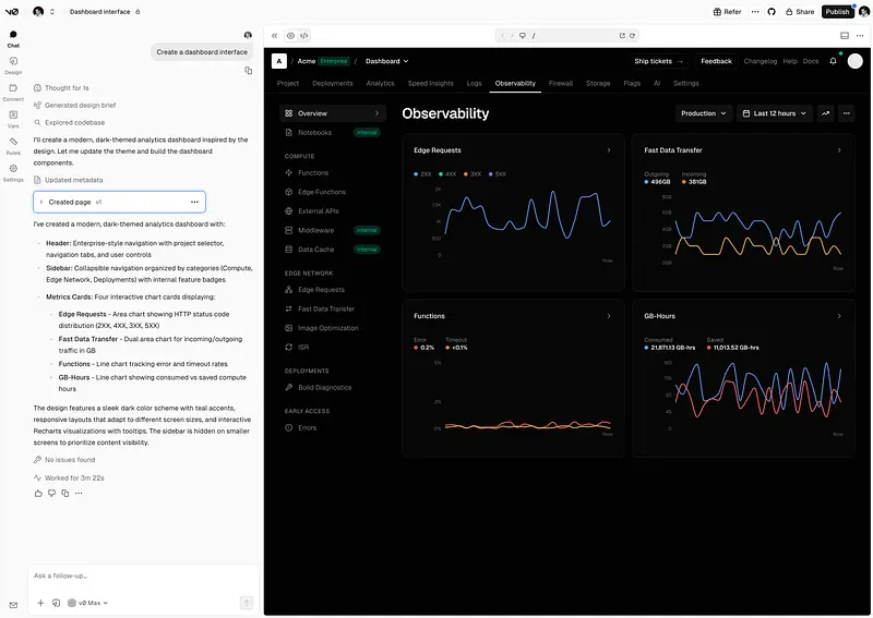 v0 by Vercel ui