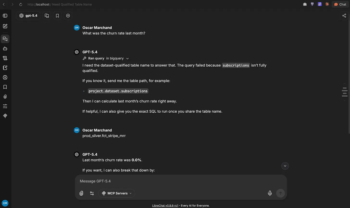 LibreChat UI
