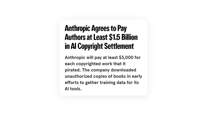 Anthropic支付15亿美元和解