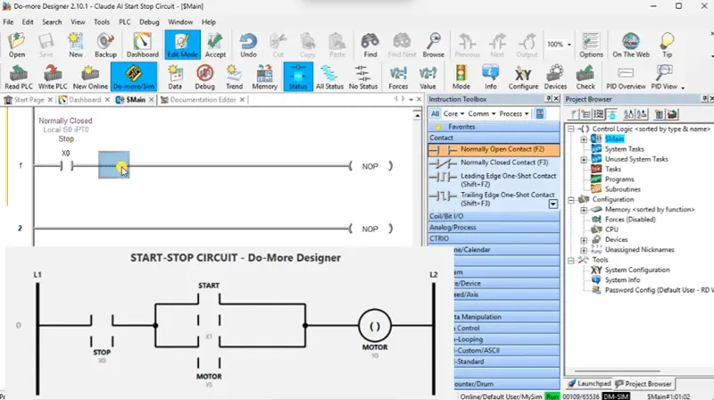 Domore Designer Software - Can I Use CLAUDE AI to Program a PLC Successfully?
