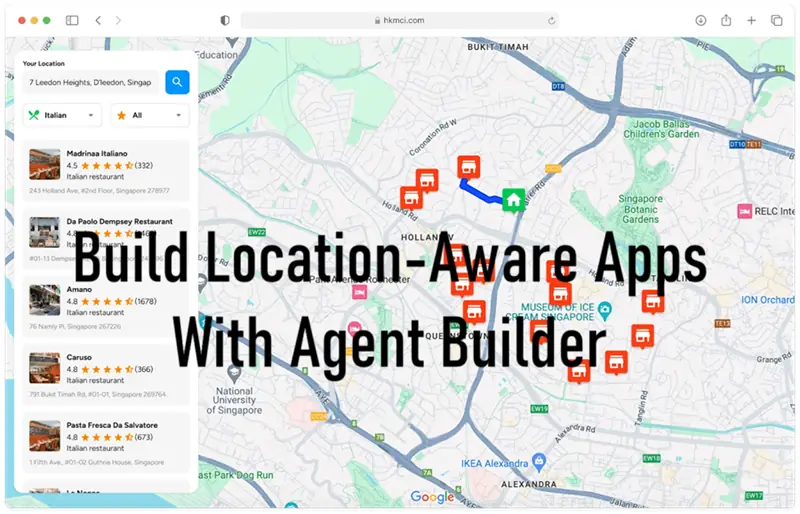 用Agent Builder构建地图搜索