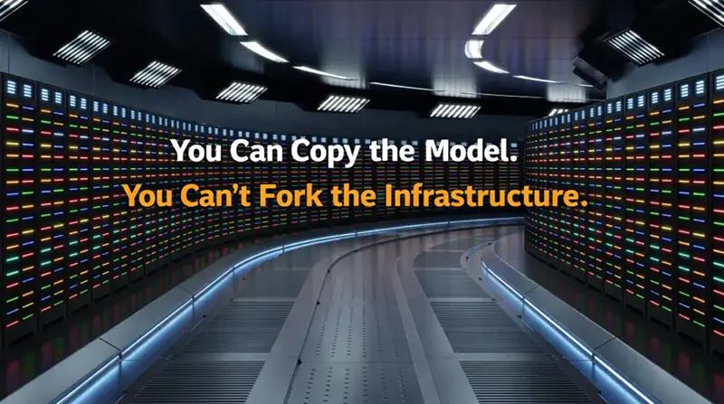 模型可以复制，基础设施不行