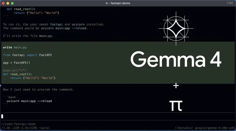 本地编码代理：Pi + Gemma 4