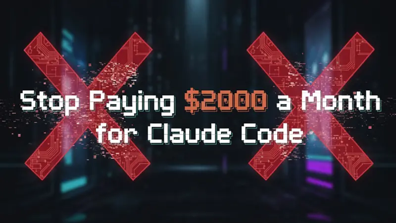 别再每月 $2000买 Claude Code 了