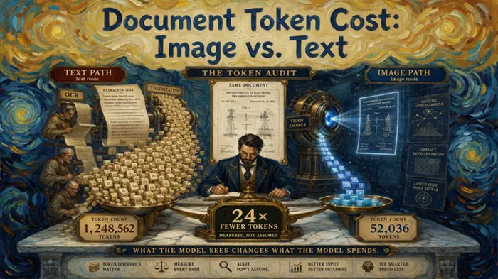 文档token消耗：图像 vs. 文本