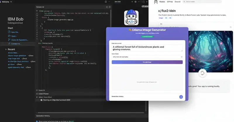 IBM Bob + Ollama图像生成