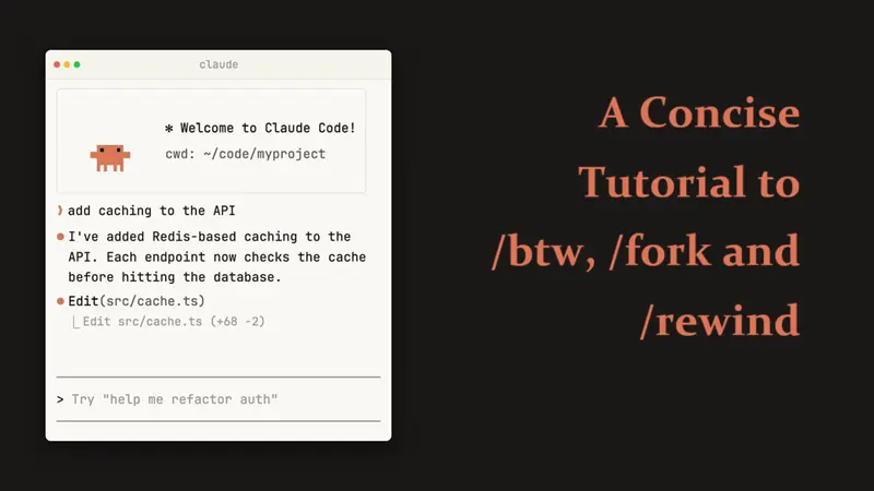 /btw、/fork 和 /rewind 简明教程