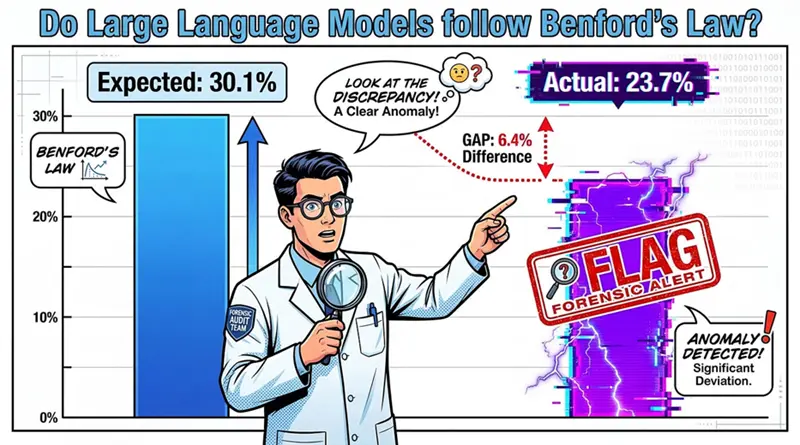 LLM遵循本福特定律吗？