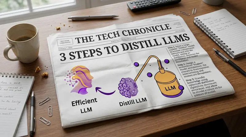 三步蒸馏大语言模型