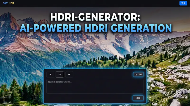 HDRI-Generator: 环境贴图生成AI