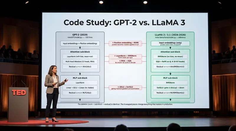 代码学习: GPT-2 vs LLaMA 3