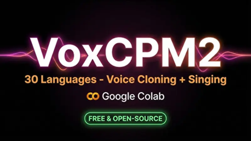 VoxCPM2 多语种开源TTS模型