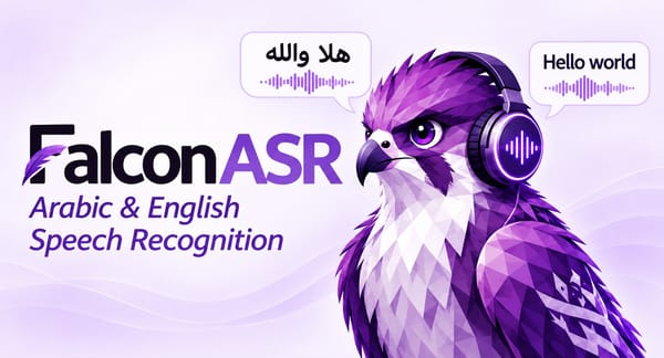 Falcon-ASR 发布：1.6B 阿拉伯语语音识别模型，六项基准平均 WER 20.92%